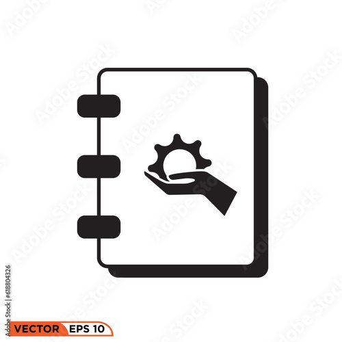 Icon vector graphic of handbook
