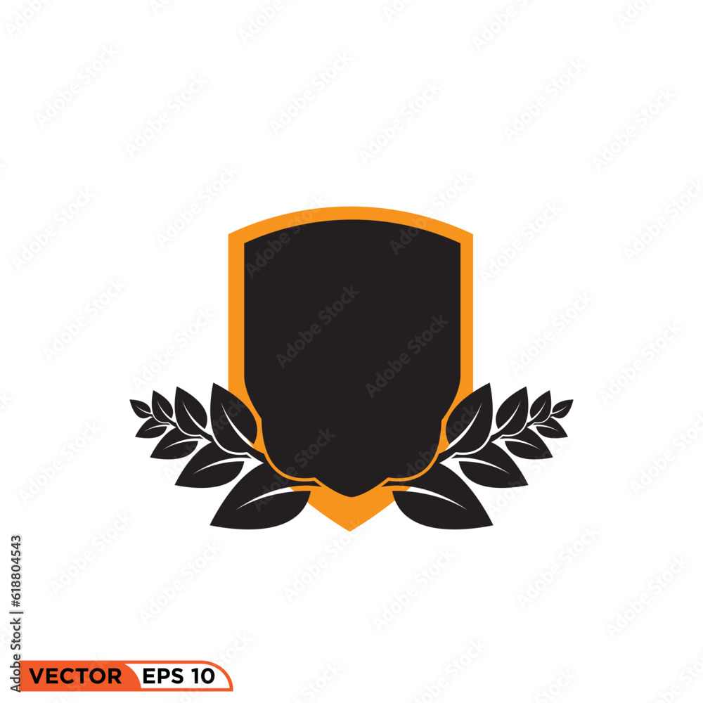 Obraz premium Icon vector graphic of shield element shape 