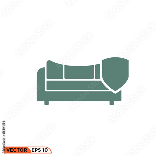 Icon vector graphic of protection of sofa