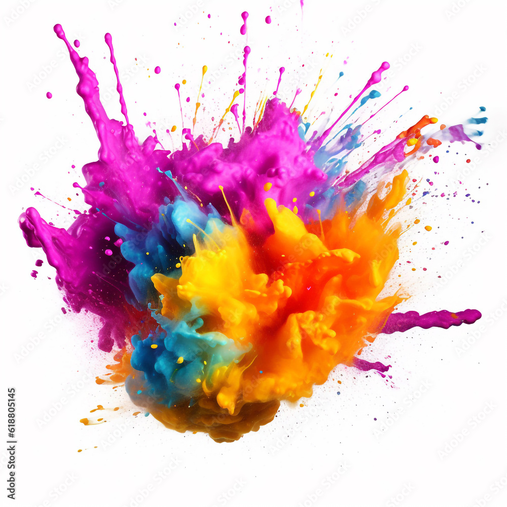 colorful ink splashes colorful ink splashes