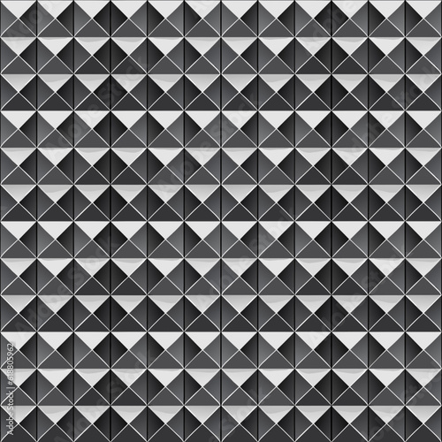 Seamless pattern with black and white triangles. Vector illustration.