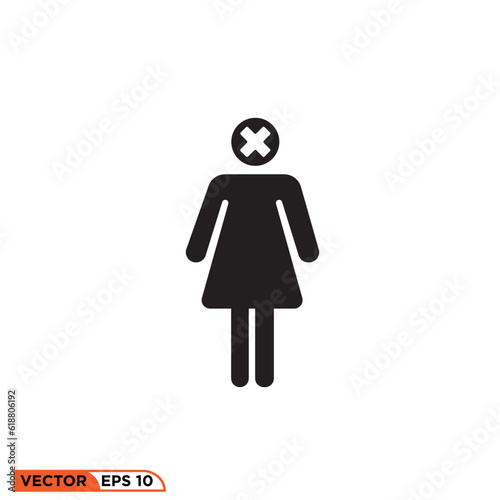 Icon vector graphic of woman