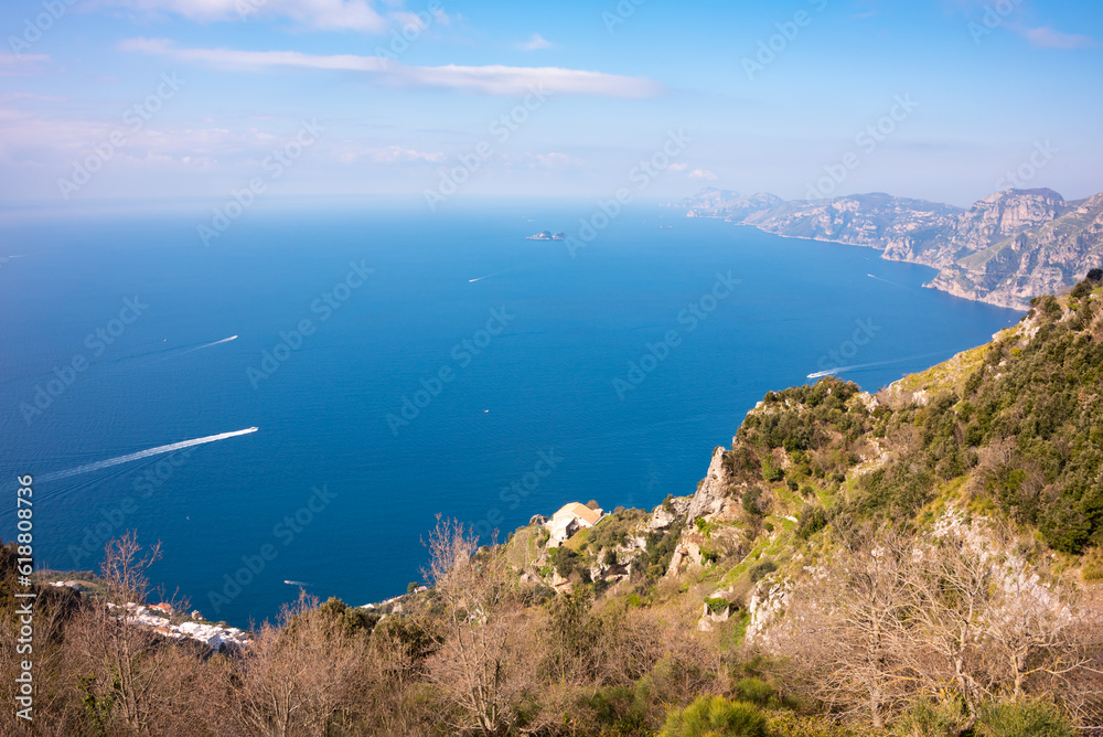 Fototapeta premium Scenic coastal landscape of Amalfi coast, Italy