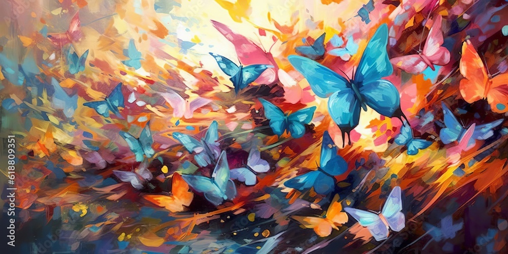 background with butterflies