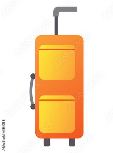 Travel luggage, bag or suitcase. Tourism and travel concept. Journey package, business travel bag, trip luggage. flat icon illustration