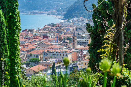 Photo View over the city of Alassio