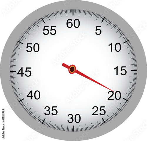 stopwatch 20 seconds timer vector design 