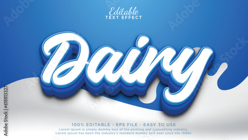 Dairy milk 3d text style effect