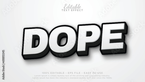 Dope 3d editable text effect