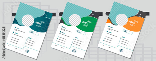 grow your business flyer design template bundle. take your business to the next level of poster leaflet 3 in 1 design. bundle, 3 in 1, a4 template, brochure design, cover, flyer, poster, print-ready