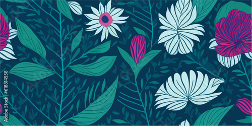 Fresh and Vibrant  Captivating Floral Patterns in Vector Format