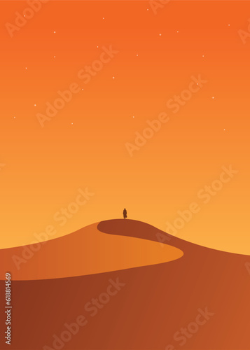 Vector Desert Landscape With Desert