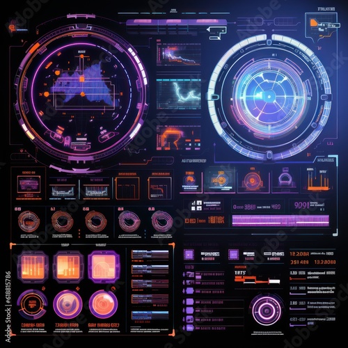 Fotomurale ui futuristic ui for use as graphic resources