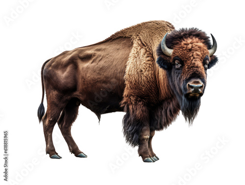 American Bison, Buffalo Isolated on Transparent Background