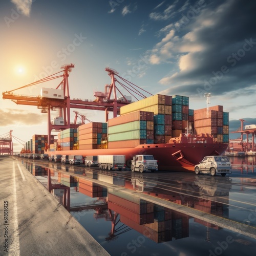 merchant ship transporting goods around the world