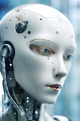 Menschlicher Roboter mechanische Technologie mit künstlicher Intelligenz