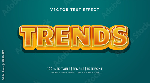 Trends editable text effects using vector graphics for labels and designs template