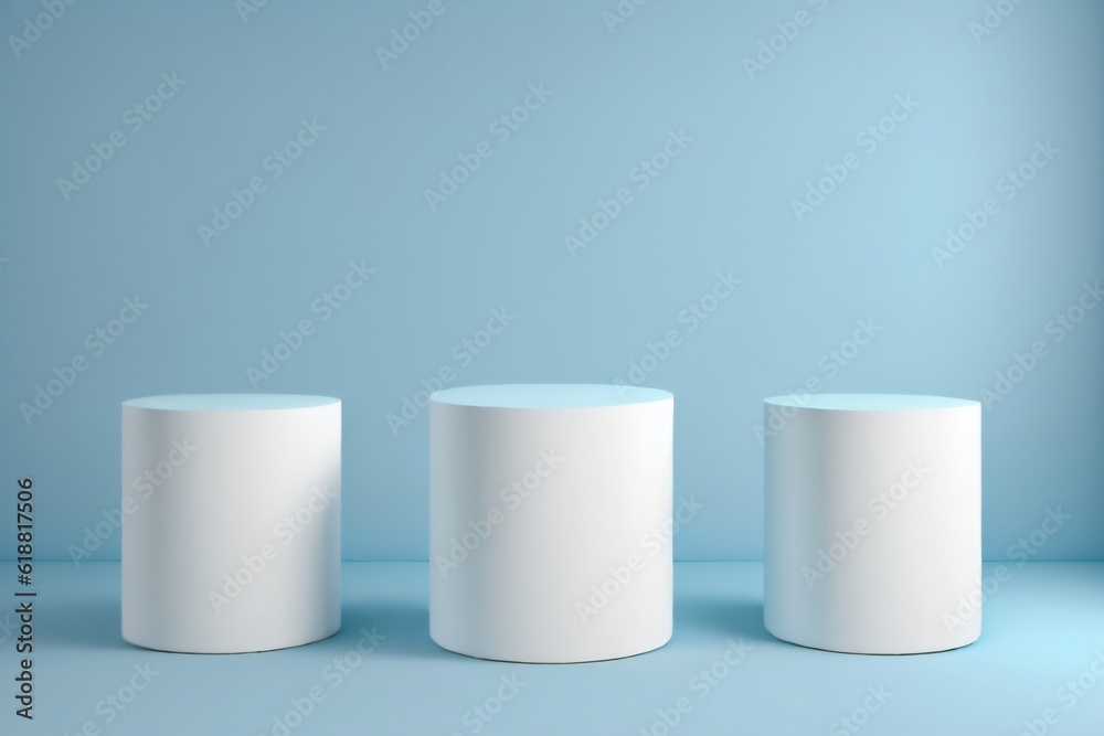 blue cylinder podium pedestal product display platform for product placement background blue cylinder podium pedestal product display platform for product placement background