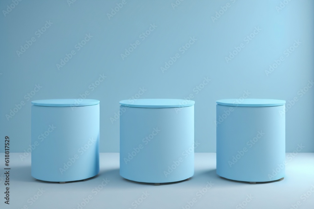 blue cylinder podium pedestal product display platform for product placement background blue cylinder podium pedestal product display platform for product placement background