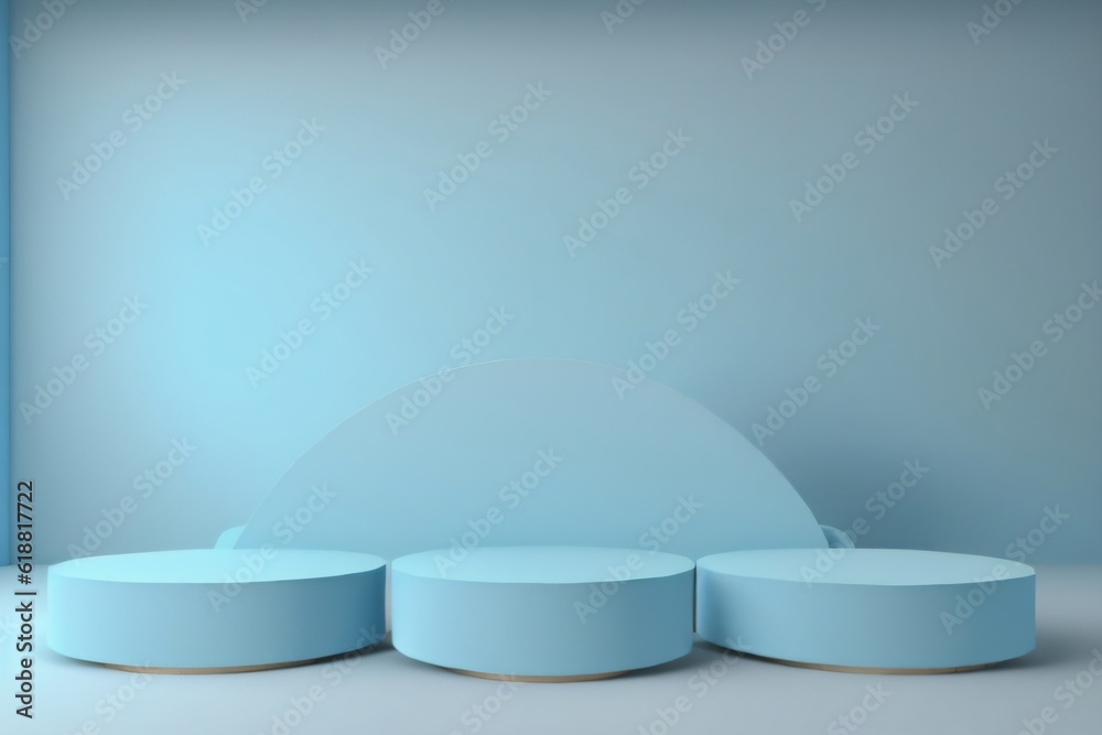 blue cylinder podium pedestal product display platform for product placement background blue cylinder podium pedestal product display platform for product placement background