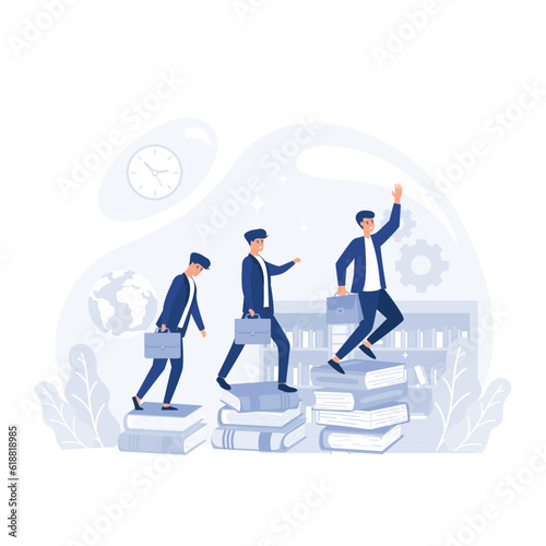 Success. Way up. Business vector illustration, flat vector modern illustration