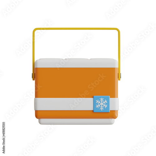 3d Freezer. icon isolated on white background. 3d rendering illustration