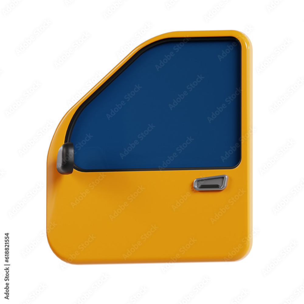3D Car Door. icon isolated on white background. 3d rendering illustration 3D Car Door. icon isolated on white background. 3d rendering illustration