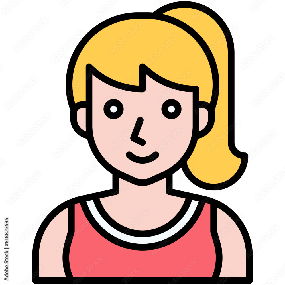 Cheerleader icon, High school related vector illustration Cheerleader icon, High school related vector illustration