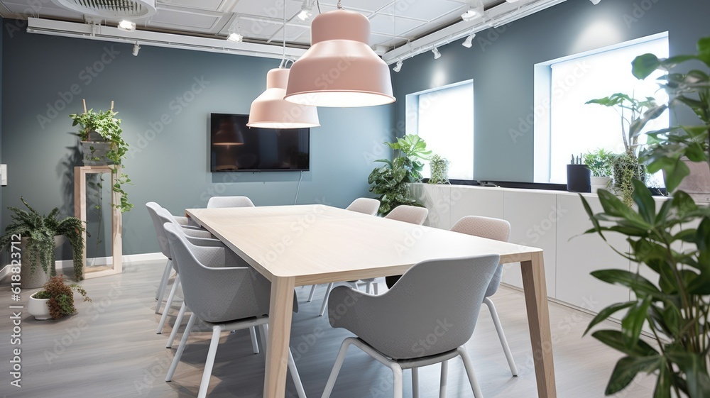 Inspiring office interior design Scandinavian style Meeting room ...