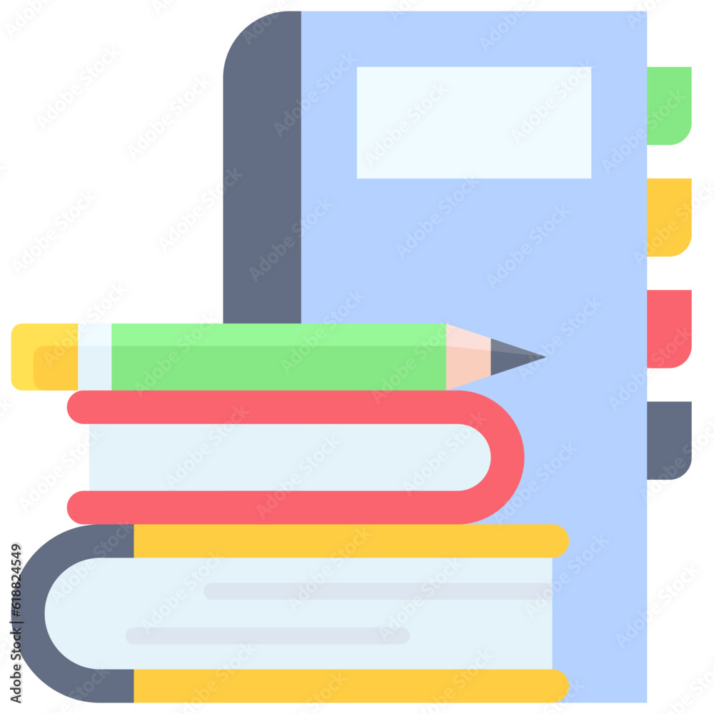 Composition writing icon, High school related vector illustration