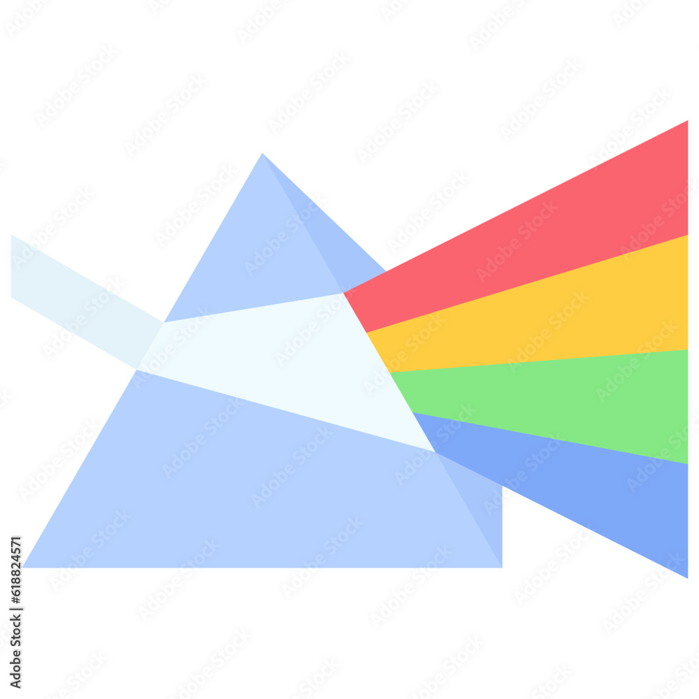 Prism icon, High school related vector illustration