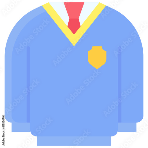 Uniform icon, High school related vector illustration