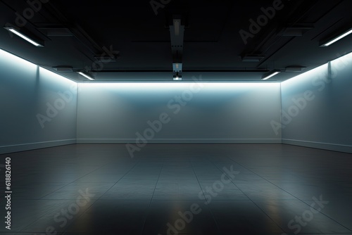 Enchanting Empty Space Illuminated by Spotlights - Ideal for a Showroom