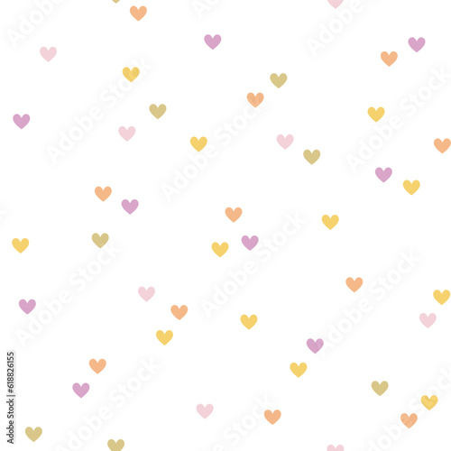 Cute hand drawn tiny hearts seamless vector pattern. Scandinavian style design. Fun vintage background for apparel, fabric, wallpaper, textile, packaging, card, print, gift, wrapping paper.