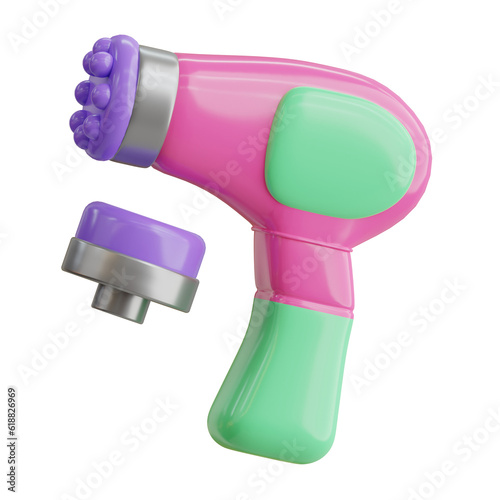 3D Massager. icon isolated on white background. 3d rendering illustration