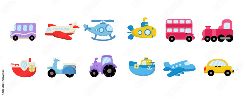 Cute collection colorful cars Cute collection colorful cars