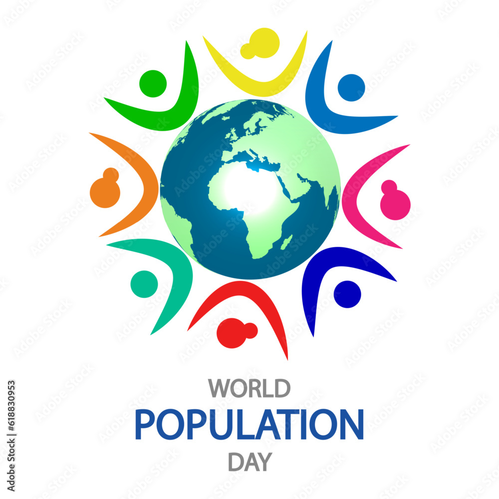 Population day World people around the planet, vector art illustration. Population day World people around the planet, vector art illustration.