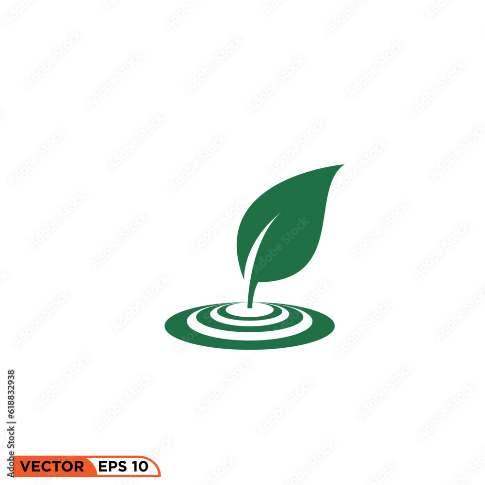 Leaf icon vector graphic of template Leaf icon vector graphic of template