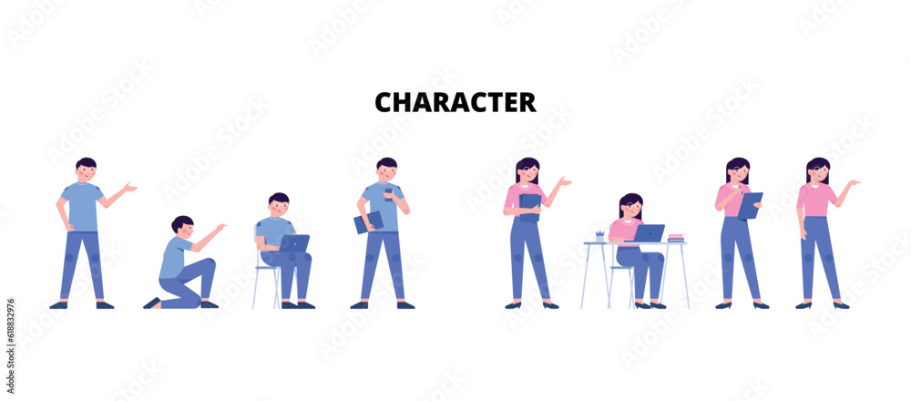 group of people character illustration