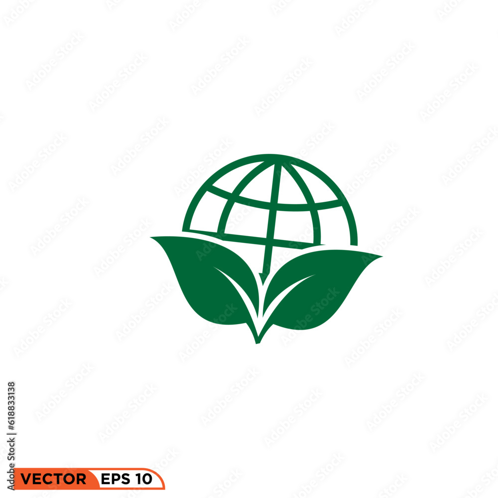 Leaf icon vector graphic of template Leaf icon vector graphic of template