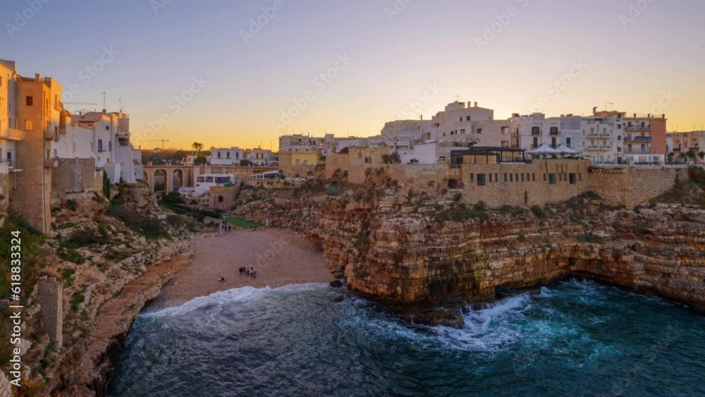 Polignano a Mare, Italy Overlooking the Beach Polignano a Mare, Italy Overlooking the Beach