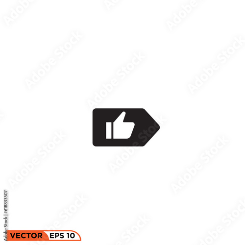 Thumb icon vector graphic of template 