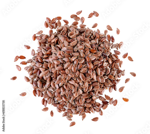 Flax seeds heap on transparent png