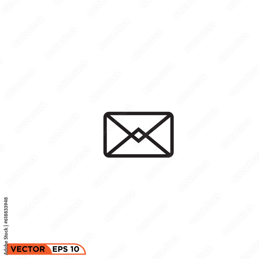 Mail icon vector graphic of template Mail icon vector graphic of template