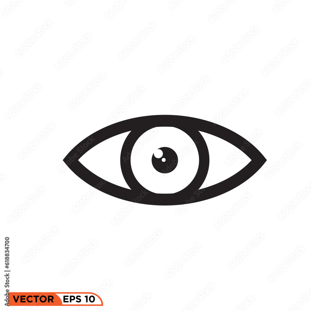 Eye icon vector graphic of template Eye icon vector graphic of template