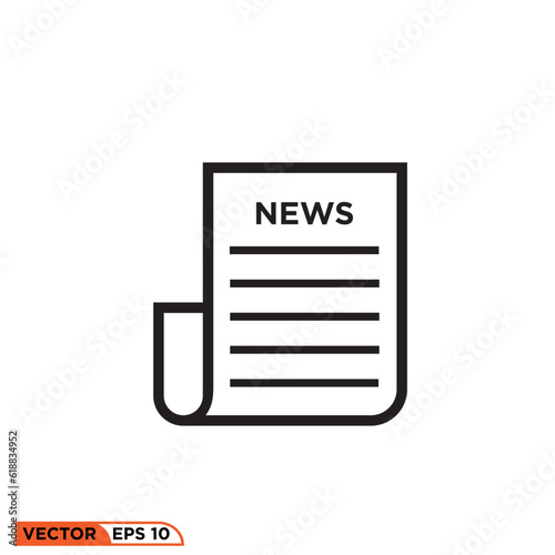 Newapaper icon vector graphic of template