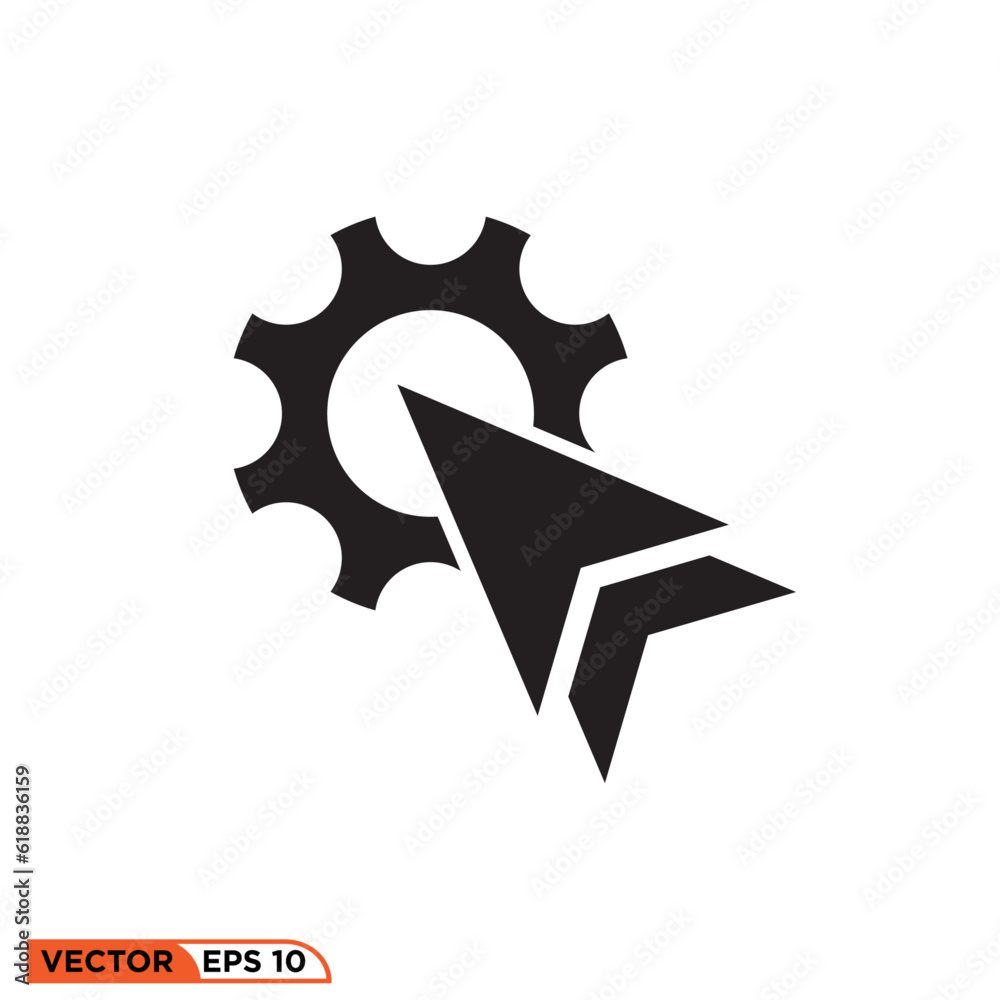 Arrow setting icon vector graphic of template Arrow setting icon vector graphic of template