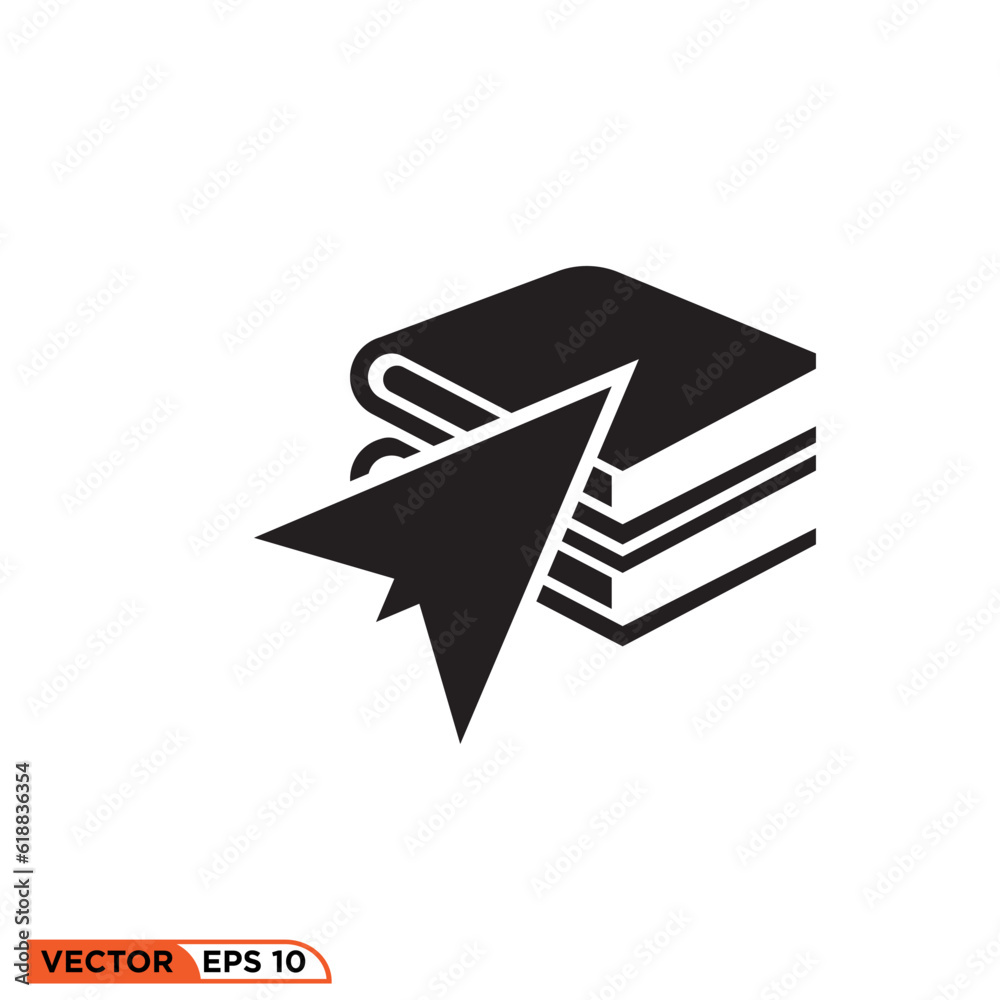 Book icon vector graphic of template Book icon vector graphic of template