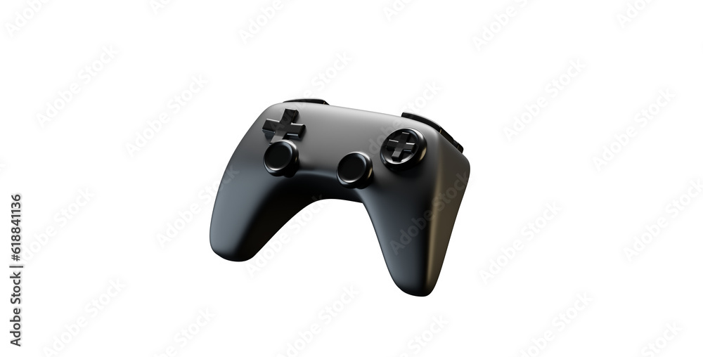 Joystick isolated on transparent bacground png image 3d rendering 3d