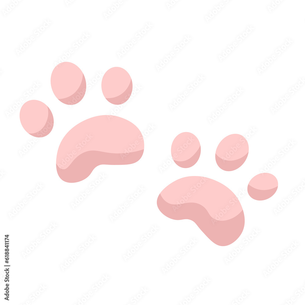 Cat and dog paw print Cat and dog paw print